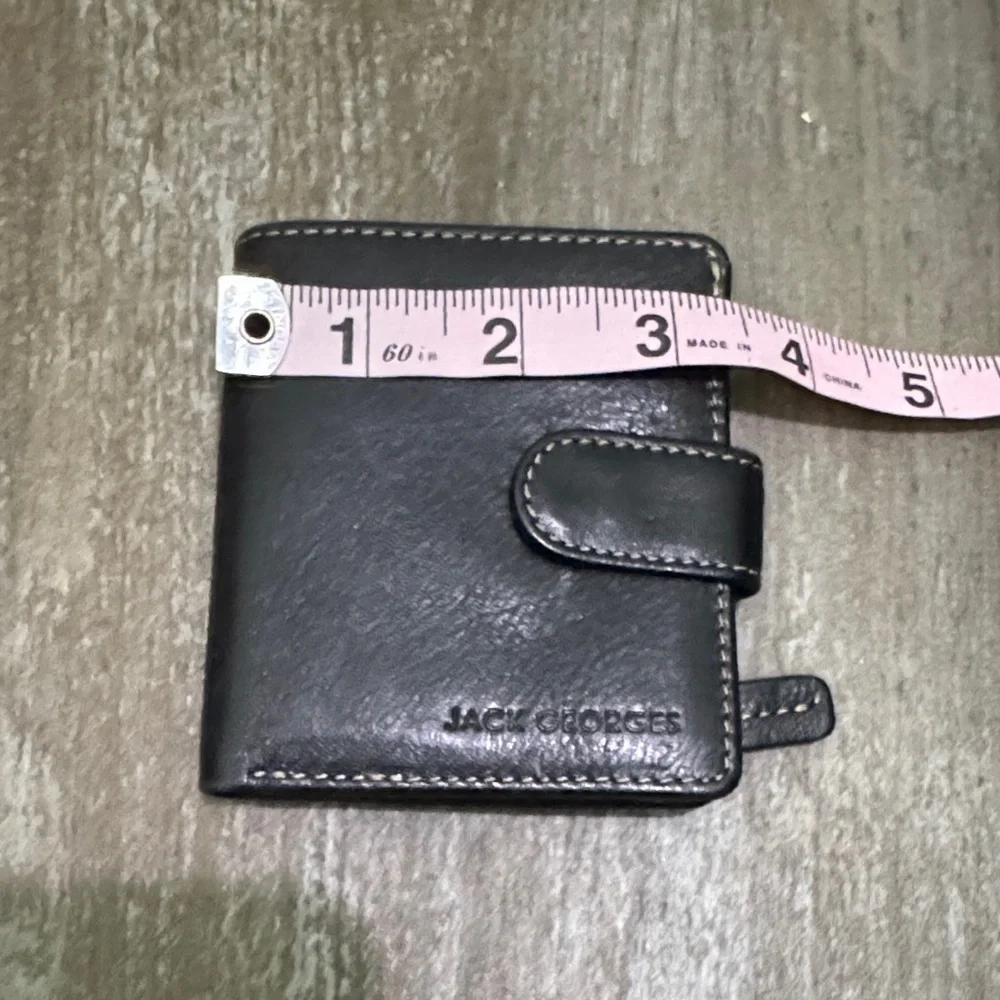 Jack Georges Black Leather Taxi Wallet